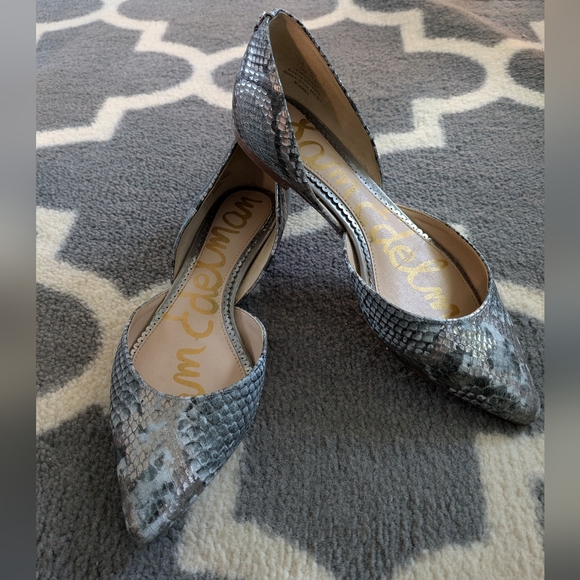 Sam Edelman Snake Print "Rodney " D'orsay Flats - Picture 4 of 11